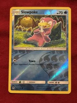 Slowpoke - 54/214 - Common - Reverse Holo Pokemon Lost Thunder TCG NM - Image 1