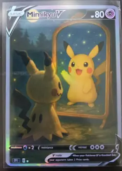PokeTeamLegends Pokemon Card Holo (FAN ART) MIMIKYU PIKACHU - Image 1