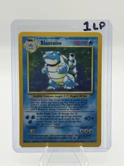 Pokemon TCG Blastoise Base Set Holo Unlimited Rare Card 2/102 LP Condition - Image 1