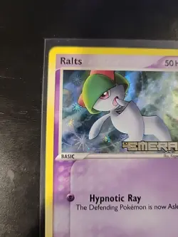 Ralts 61/106 EX Emerald Pokemon Card Stamped Reverse Holo Foil Rare Near Mint - Image 4
