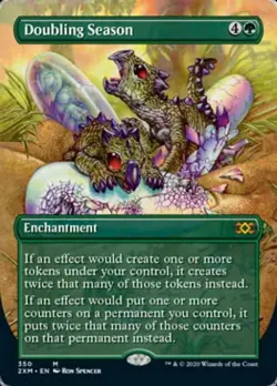 MTG English Borderless Doubling Season NM Foil Double Masters - Image 1