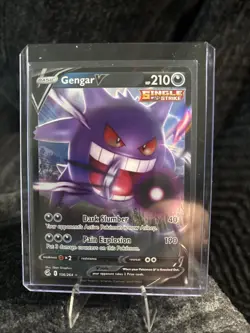 Pokemon TCG Fusion Strike Gengar v Ultra Rare Holo Card 156/264 LP - Image 1