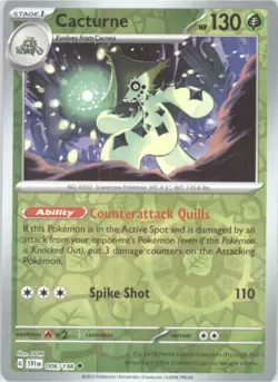 Cacturne Reverse Holo Pokemon tcg SV01: Scarlet & Violet Base Set #006/198 - Image 1