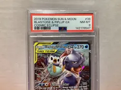 2019 Blastoise and Piplup GX Sun and Moon Full Art PSA 8 Pokemon TCG - Image 2
