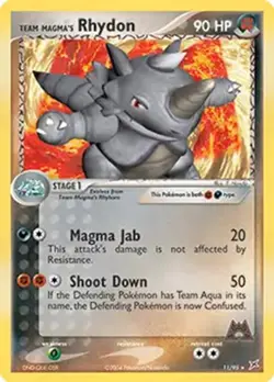 Team Magma's Rhydon - 11/95 - Pokemon Ex Team Magma vs. Aqua Holo Card LP - Image 1