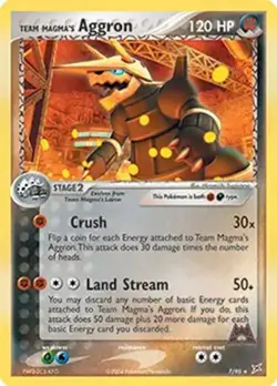Team Magma's Aggron - 7/95 - Pokemon Ex Team Magma vs. Aqua Holo Card HP - Image 1