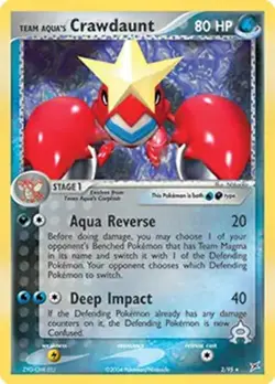 Team Aqua's Crawdaunt - 2/95 - Pokemon Ex Team Magma vs. Aqua Holo Rare MP - Image 1
