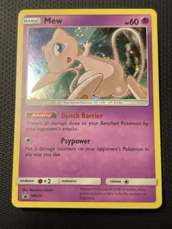 Mew SM215 Sun & Moon [2019] Cosmos Holo Rare Black Star Promo Pokemon TCG NM - Image 1