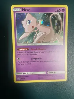 Mew SM215 Sun & Moon Black Star Promo Cosmos Holo Hidden Fates Pokemon TCG - Image 1