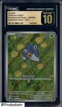 2025 Pokemon Phantasmal Flames #096/094 Nymble IR Holo CGC 10 PRISTINE - Image 1