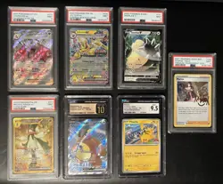 Lot of 8 Graded Pokemon Cards, Mixed PSA/CGC slabs. - Image 1