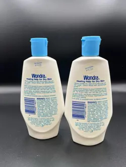 Vintage 80s Wondra Skin Lotion Discontinued Procter & Gamble Lot of 2 USA 12 Oz - Image 3