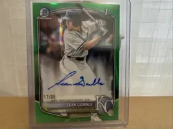2025 Bowman Draft SEAN GAMBLE Green Lava Auto /99 1st Bowman Royals ⚾🔥 - Image 1