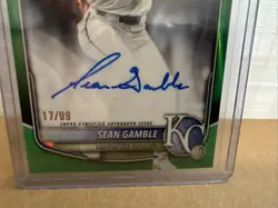 2025 Bowman Draft SEAN GAMBLE Green Lava Auto /99 1st Bowman Royals ⚾🔥 - Image 2