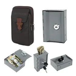 Metal Gambling Box with 2 Keys Portable Cash Box for Gambler Lock Metal Pocke... - Image 1
