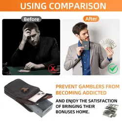 Metal Gambling Box with 2 Keys Portable Cash Box for Gambler Lock Metal Pocke... - Image 4