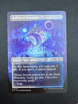 Hallowed Fountain (BORDERLESS/REVERSIBLE) - Lorwyn Eclipsed (MTG) NM - Image 2