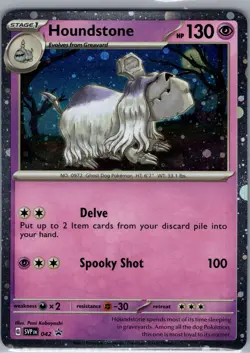Houndstone SVP 042 - Pokemon TCG SV Black Star Promos - Cosmos Foil Promo (NM) - Image 1