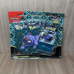 Pokemon TCG Paldean Fates Tech Sticker Collection 3 Packs - Maschiff - Image 1