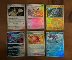 Pokemon Prismatic Evolutions Poke Ball Pattern Lot of 6: Eevee, Suicune, etc. NM - Image 1