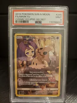 Pokemon Sun & Moon Mimikyu Cosmic Eclipse Secret Rare 245/236 PSA 9 - Image 1