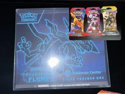 Pokemon TCG Phantasmal Flames Pokemon Center Elite Trainer Box W One Free Pack - Image 1