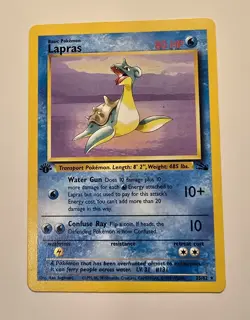 Pokemon Lapras #25 Fossil 1st Edition 1999- MP - Image 1