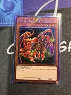 Yu-Gi-Oh! TCG Gren Maju Da Eiza Platinum Secret Rare Card RA04-EN124 - Image 1