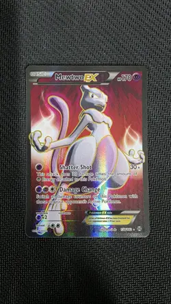 Pokemon Mewtwo EX TCG Full Art Holo Card 158/162 2015 Breakthrough Ultra Rare - Image 1