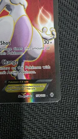 Pokemon Mewtwo EX TCG Full Art Holo Card 158/162 2015 Breakthrough Ultra Rare - Image 4