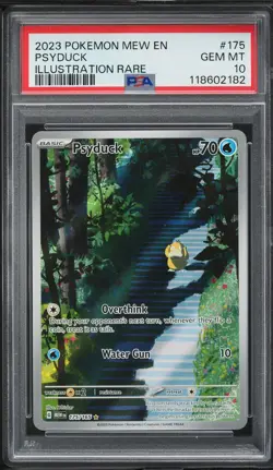 PSYDUCK ILLUSTRATION RARE 175/165 POKEMON 2023 MEW EN 151 PSA 10 GEM MINT CARD - Image 3