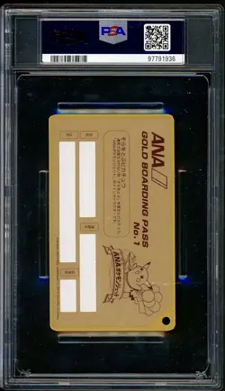 PSA 9 Flying Pikachu Gold Boarding Pass Japanese ANA Promo No 1 Pokemon LOW POP - Image 2