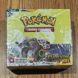 Pokemon TCG Evolving Skies Sword & Shield Booster Box Factory Sealed 36 Packs - Image 1