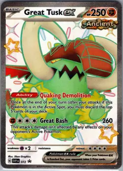 Great Tusk ex - SVP 072 SV: Scarlet & Violet Promo Cards - Pokemon Card - NM - Image 1