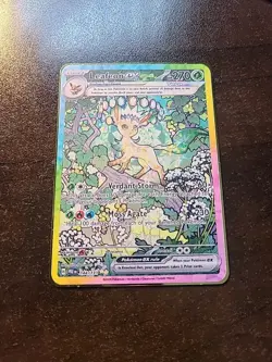 Leafeon EX SIR - Prismatic Evolutions | Gold Metal Card Gift/Display - Image 1
