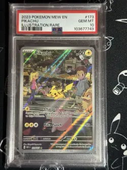 PIKACHU 173/165 POKEMON 2023 MEW EN 151 ENGLISH ILLUSTRATION RARE PSA 10 CARD - Image 1