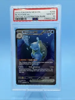 2023 Pokemon Blastoise EX #200 Special Illustration PSA 10 Gem MT - Image 1