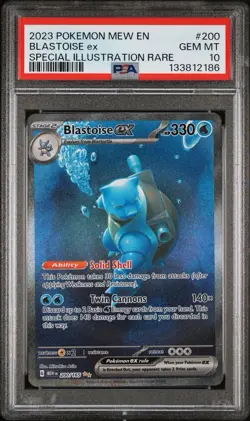 Pokemon Blastoise ex #200/165 SV151 Special Illustration Rare Holo PSA 10 Engli. - Image 1