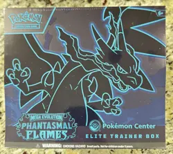 Phantasmal Flames Pokemon Center Exclusive Elite Trainer Box ETB Sealed - Image 1
