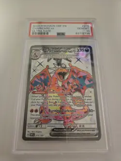 2023 POKEMON OBF EN-OBSIDIAN FLAMES ULTRA RARE #215 CHARIZARD EX PSA 10 - Image 2
