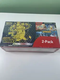 Pokemon Surging Sparks ETB + Booster Bundle Costco 2-pack Sealed - Image 1