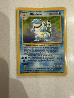 Pokemon TCG Blastoise 2/102 Base Set Unlimited Holo Rare LP-MP Good Condition - Image 1
