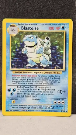 Pokemon TCG Blastoise Holo Unlimited Rare Card Base Set 2/102 - LP/MP - Image 1