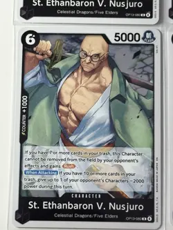 St. Ethanbaron V. Nusjuro OP13-080 Carrying On His Will 4 Foil Card Play Set - Image 4