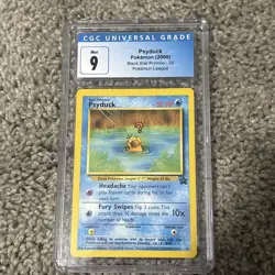 Psyduck #20 Black Star Pokemon League Promo 2000 CGC 9 💦 damaged case - Image 1