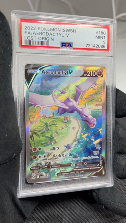 Aerodactyl V 180/196 Pokemon Card PSA 9 SWSH 2022 Lost Origins Full Art TCG CCG - Image 2