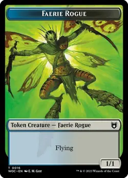 Faerie Rougue #16 - Copy Double Sided Token [Wilds of Eldraine] MTG - Image 1