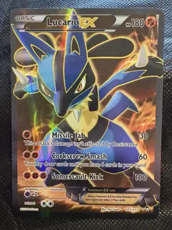 Lucario EX Full Art Card. XY Furious Fists 107/111 LP/NM Pokemon TCG Rare Card - Image 1