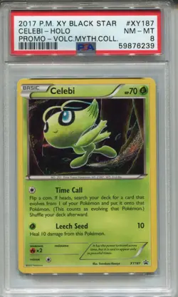 Pokemon X & Y Black Star Promo XY187 Celebi Holo PSA 8 - Image 1