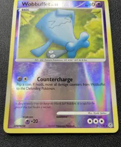 Pokemon Wobbuffet 41/130 Diamond and Pearl Series Reverse Holo MP / HP - Image 2